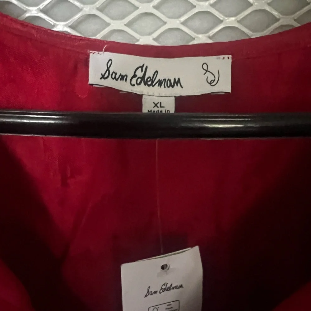 Sam Edelman Red Ruffle Blouse - Picture 5 of 7